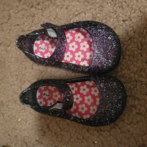 Garanimals Infant Girls Mary Jane Navy Jelly shoes Size 2